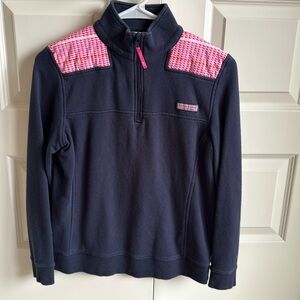 Navy Vinyard Vines 1/4 zip sweatshirt